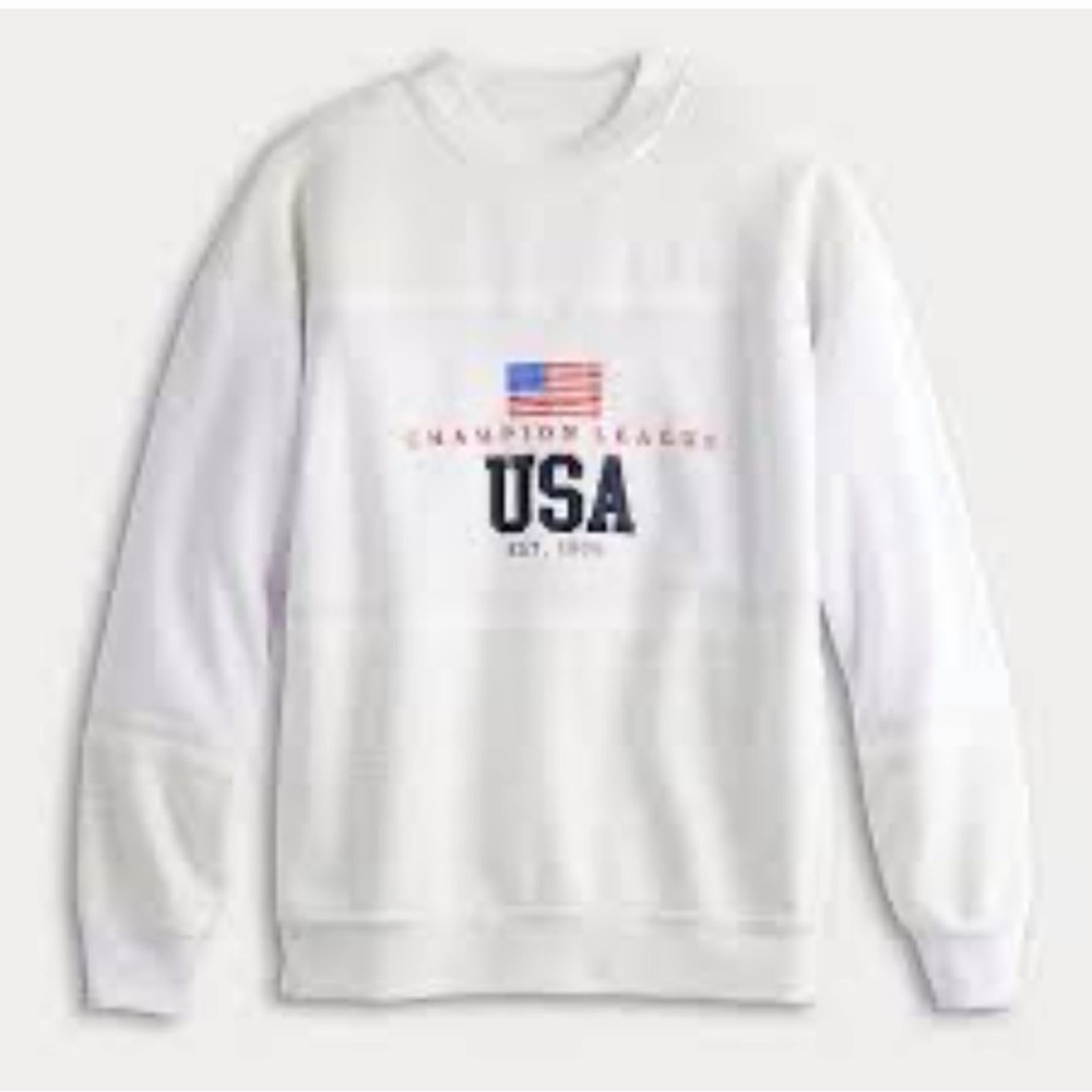 Champion White USA Graphic Sweatshirt